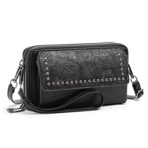 Crossbody Bags for Women Small Leather Cell Phone Wallet Wristlet
